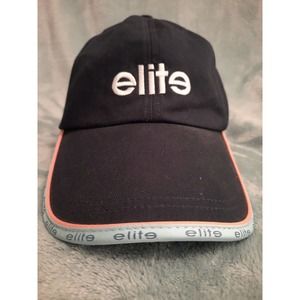 Elite (With Backwards E) Baseball Cap With Adjustable Back.